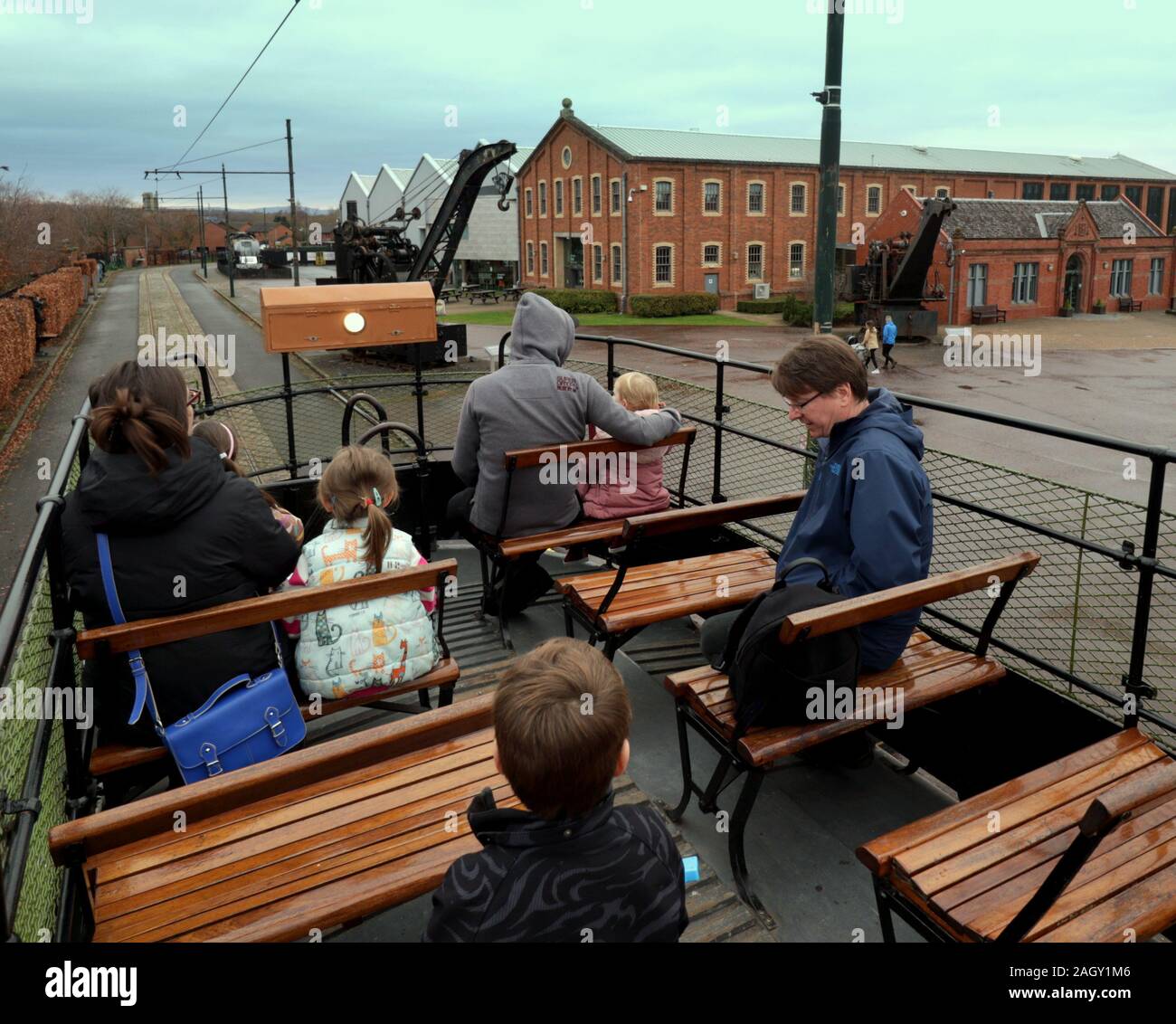 Coatbridge,Scozia, Regno Unito. Il 22 dicembre, 2019. In Tram Summerlee heritage park Coatbridge come il parco gode di un Natale di apertura.. Gerard Ferry/ Alamy Live News Foto Stock