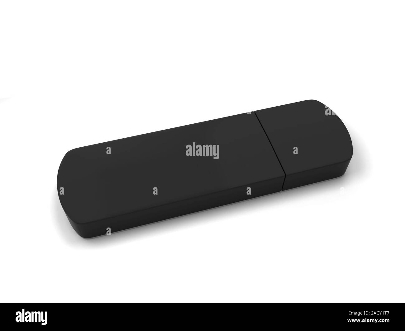 Unità di memoria flash USB. 3d illustrazione isolati su sfondo bianco Foto Stock