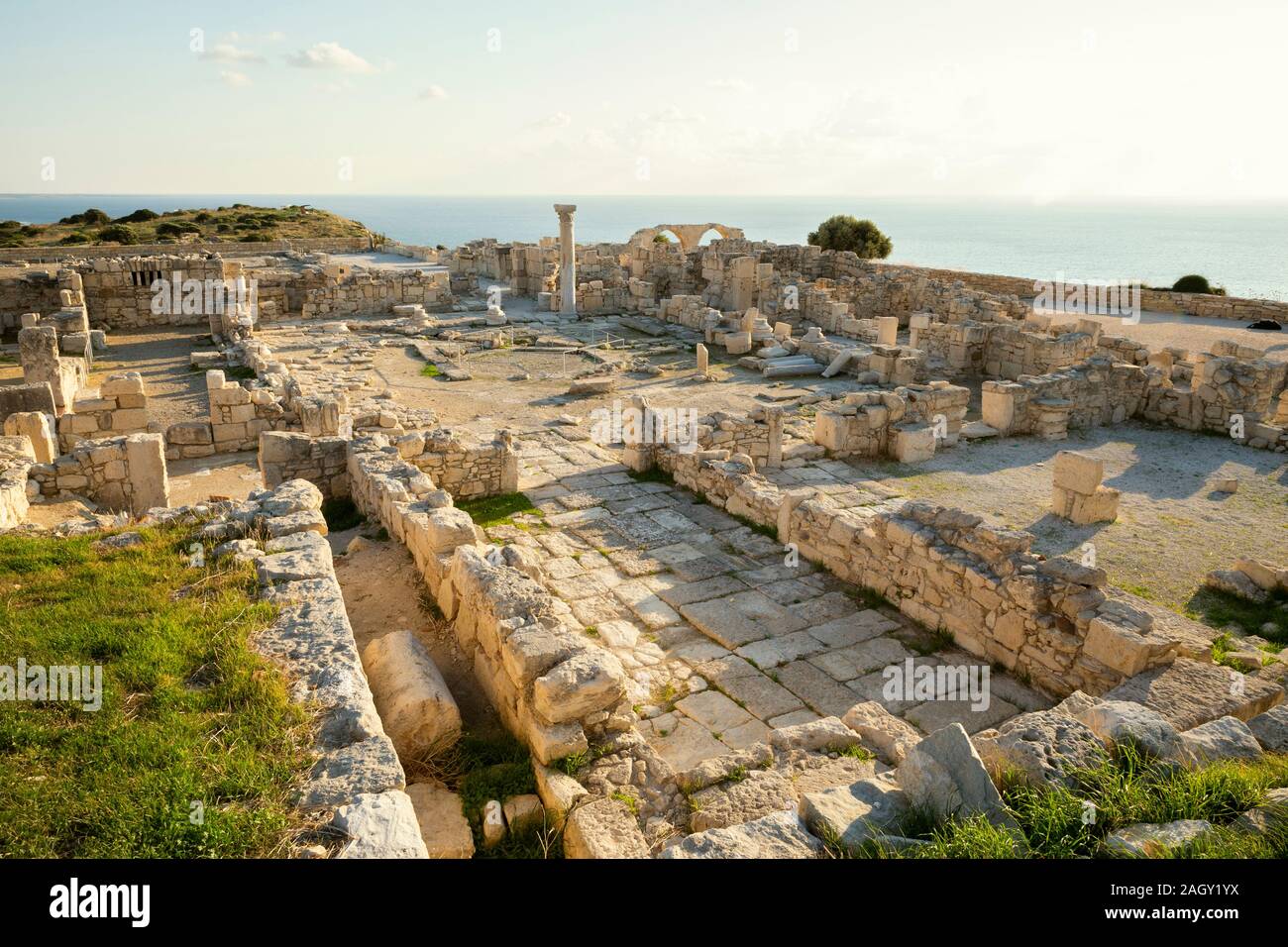 Rovine di Kourion antica città nei pressi di Limassol, Cipro Foto Stock