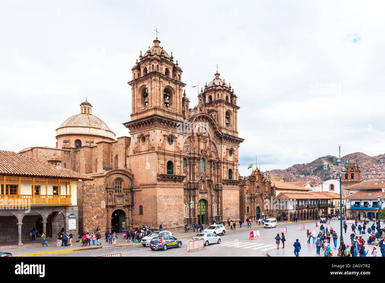 CUSCO, Perù - Giugno 26, 2019: la società della Chiesa del Gesù Foto Stock