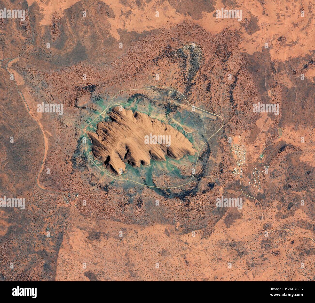 Uluru, o Ayer's Rock, Territorio del Nord in Australia centrale, Australia Foto Stock
