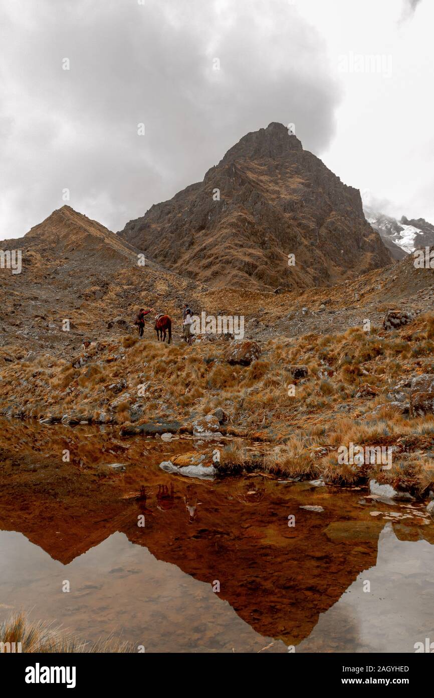 Paisaje de Vilcabamba, Sacsarayoc Foto Stock