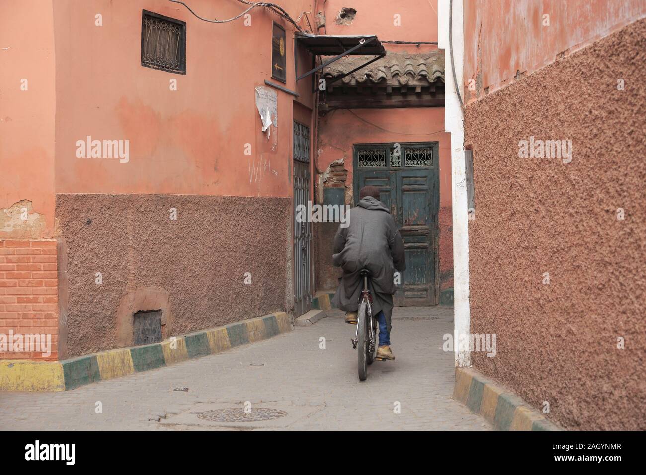 Scena di strada, Città Vecchia Medina, sito Patrimonio Mondiale dell'UNESCO, Marrakech, Marrakech, Marocco, Africa del Nord Foto Stock
