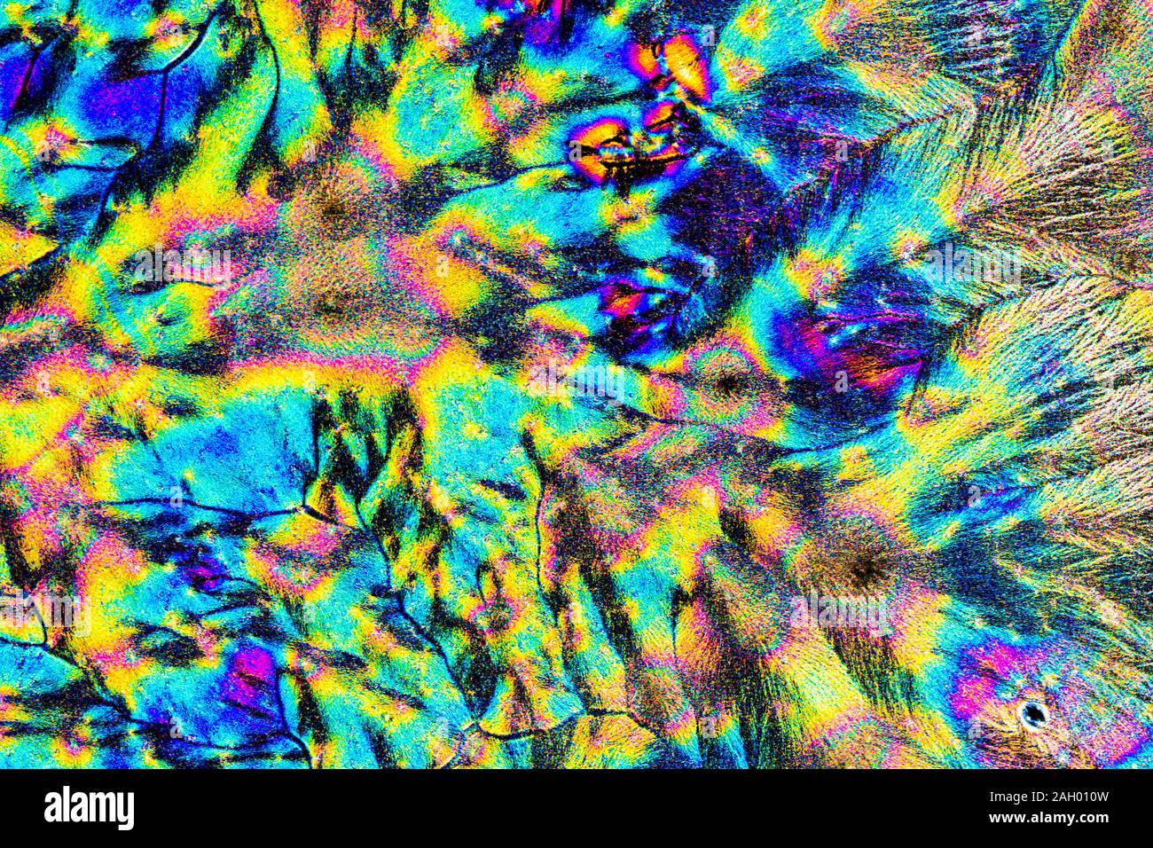 Macro estreme di vitamina C cristalli Foto Stock