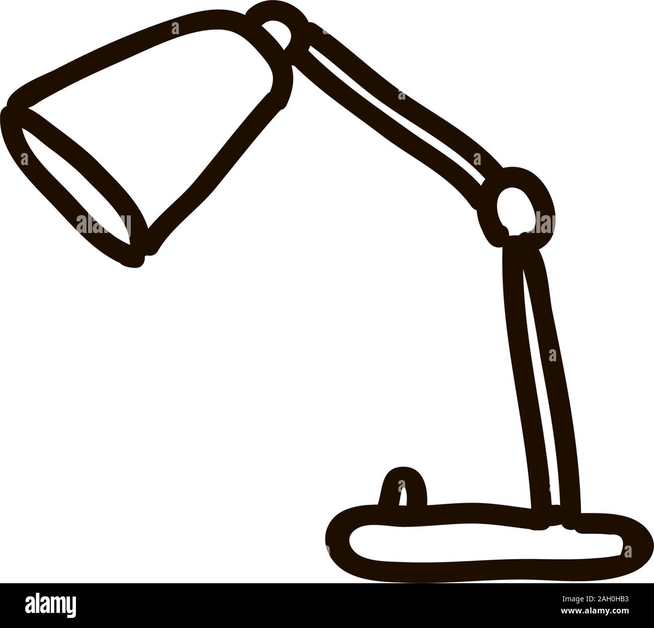 Lampada da scrivania - piatto cartoon ink pen icona illustrazione vettoriale illustrazione vettoriale per logo web Illustrazione Vettoriale