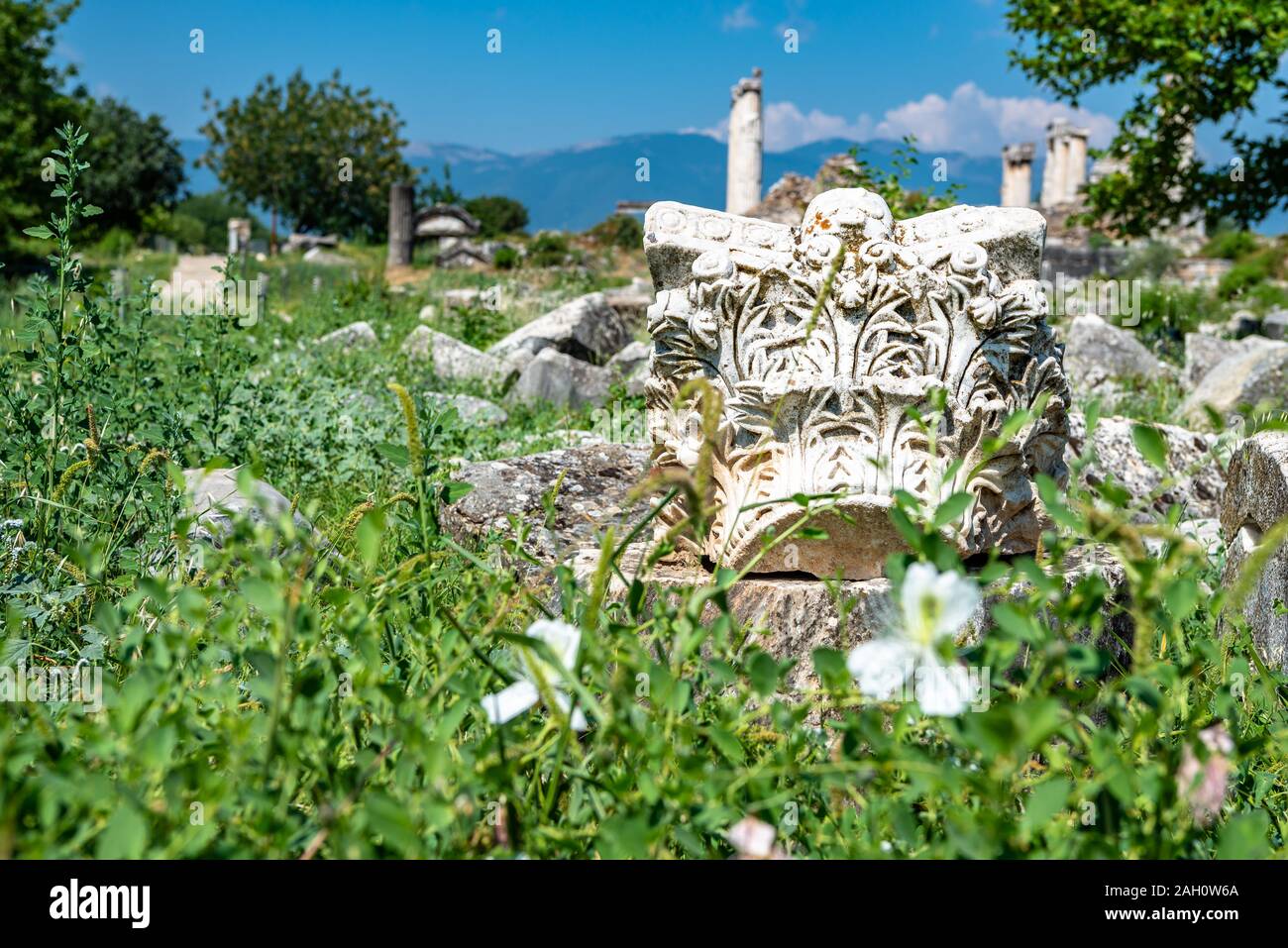 Antica città di Aphrodisias, Aydın, Turchia Foto Stock