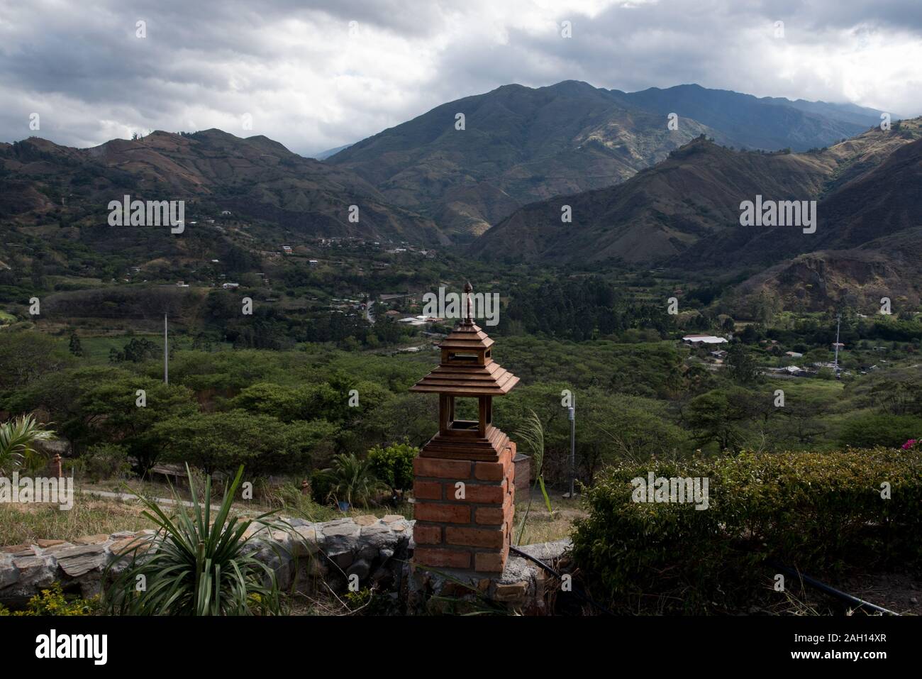Vilcabamba è conosciuta come la Valle Della Longevità per le persone che crescono molto vecchio. Si trova nelle Ande dell'Ecuador. Foto Stock