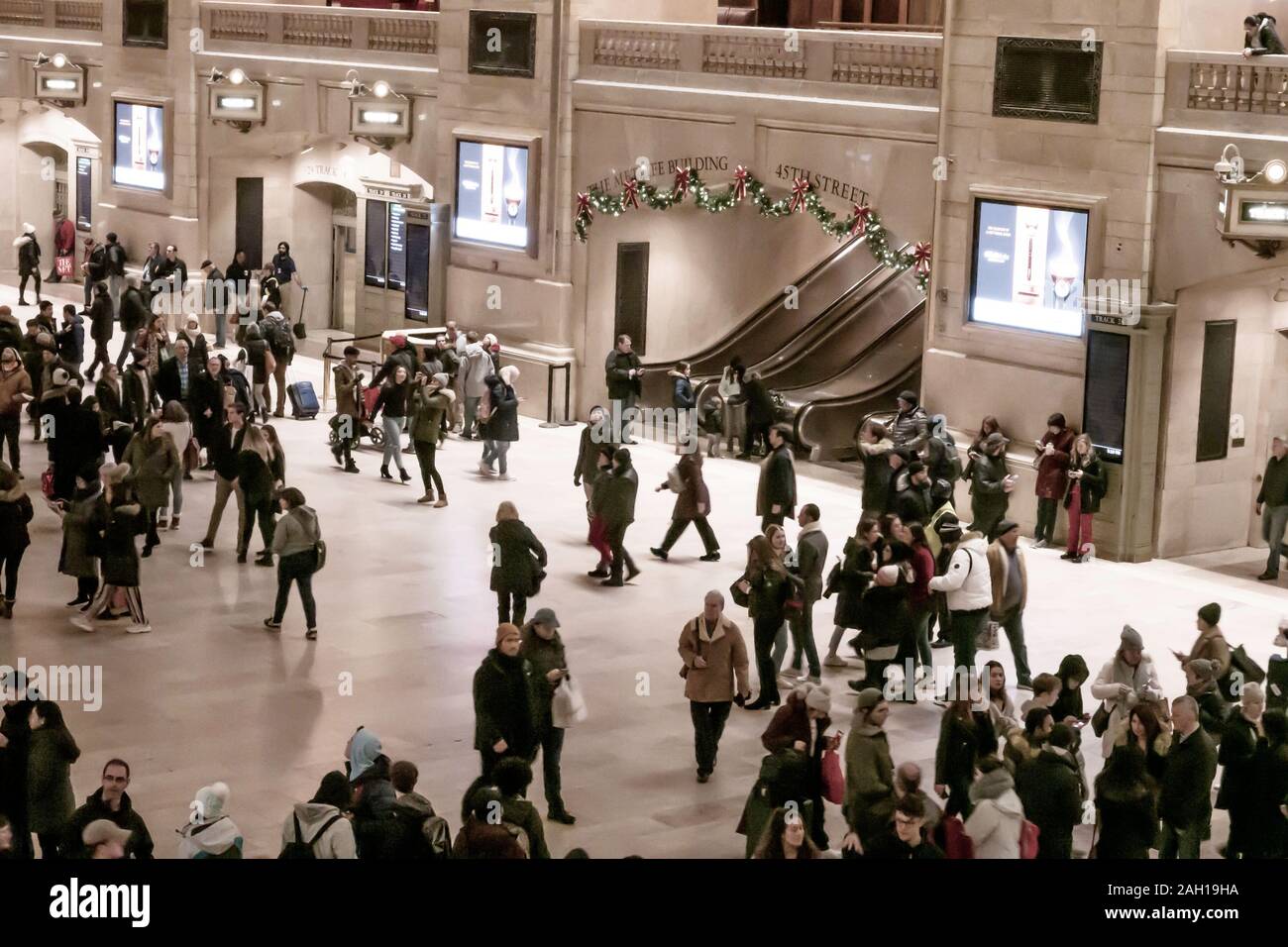 Grand Central Terminal di New York City è decorato per la stagione delle vacanze, STATI UNITI D'AMERICA Foto Stock