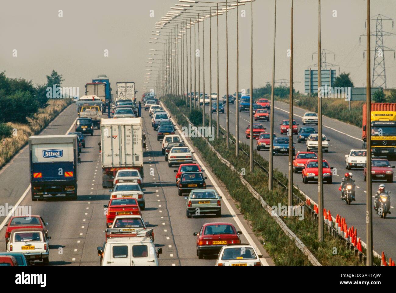 Nel Regno Unito il traffico autostradale ottanta Foto Stock
