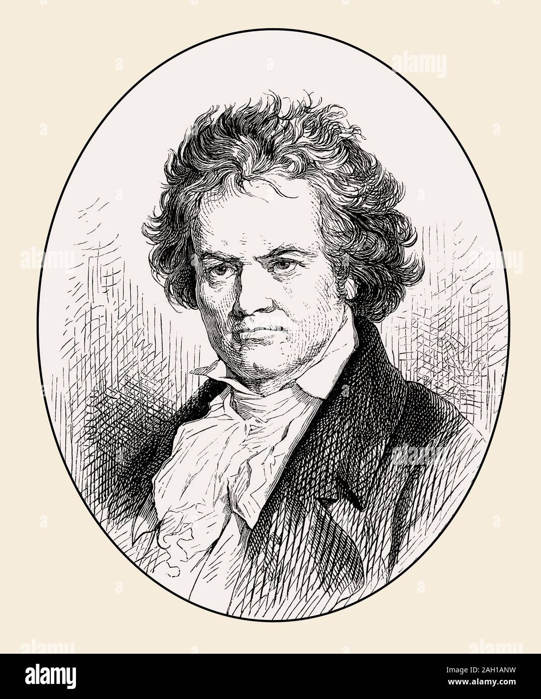 Ludwig van Beethoven; 1770 -1827; compositore tedesco Foto Stock