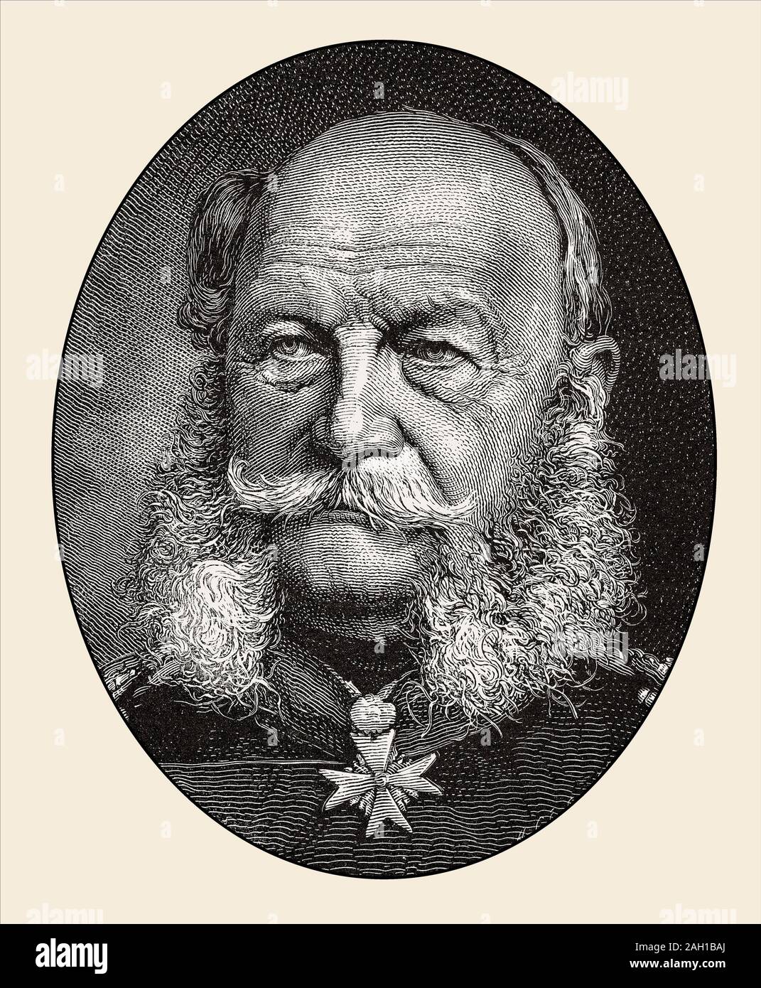 Guglielmo I o Guglielmo I, 1797-1888, re di Prussia e primo imperatore tedesco Foto Stock
