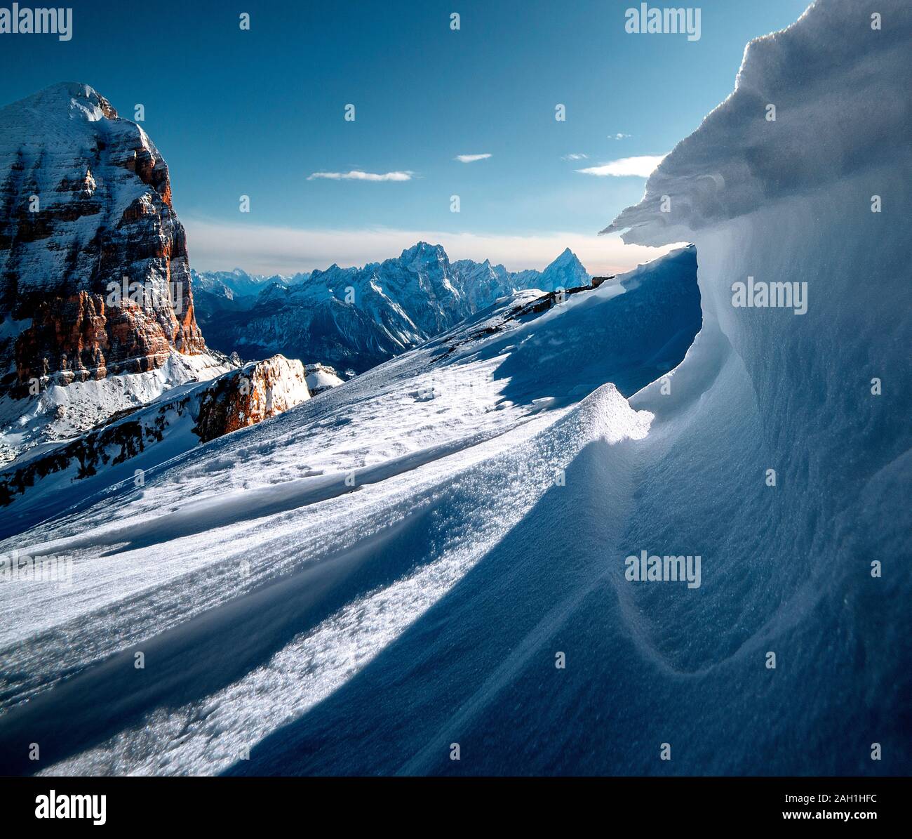 Le splendide montagne delle Dolomiti Foto Stock