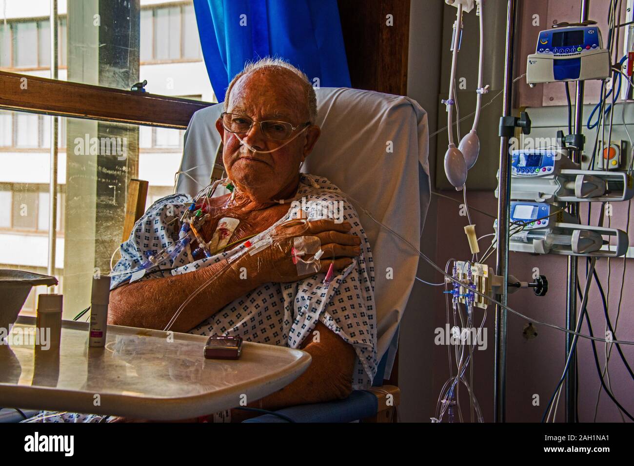 Cuore del paziente di bypass Foto Stock