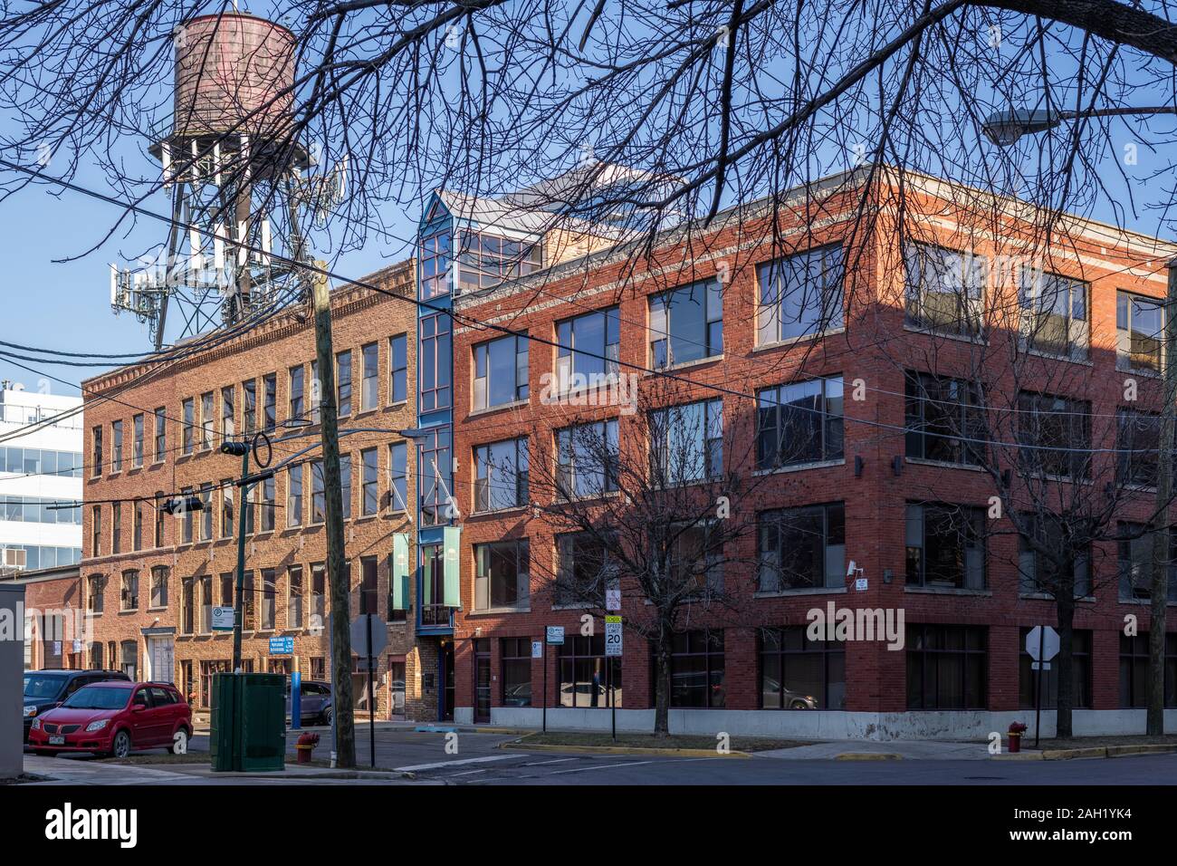 Edificio di uffici loft nel quartiere di New City Foto Stock