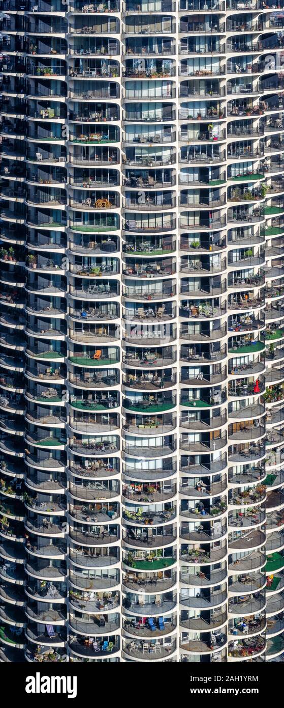 Marina City progettata da Bertrand Goldberg Foto Stock