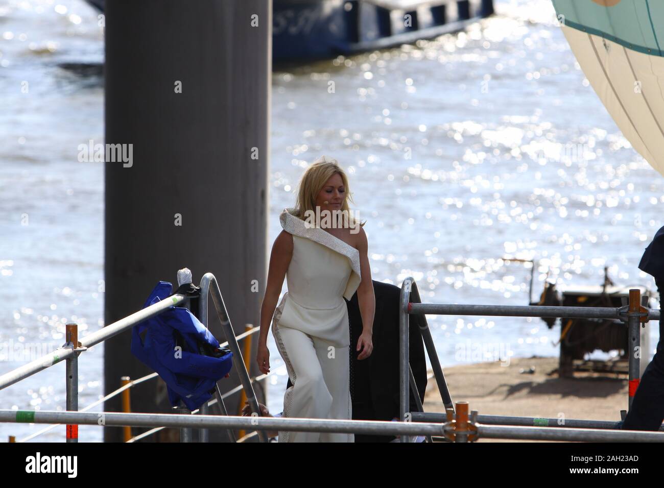 Helene Fischer, Taufe der 'Mein Schiff 3'am Cruise Center, Amburgo, 12.06.2014 Foto Stock