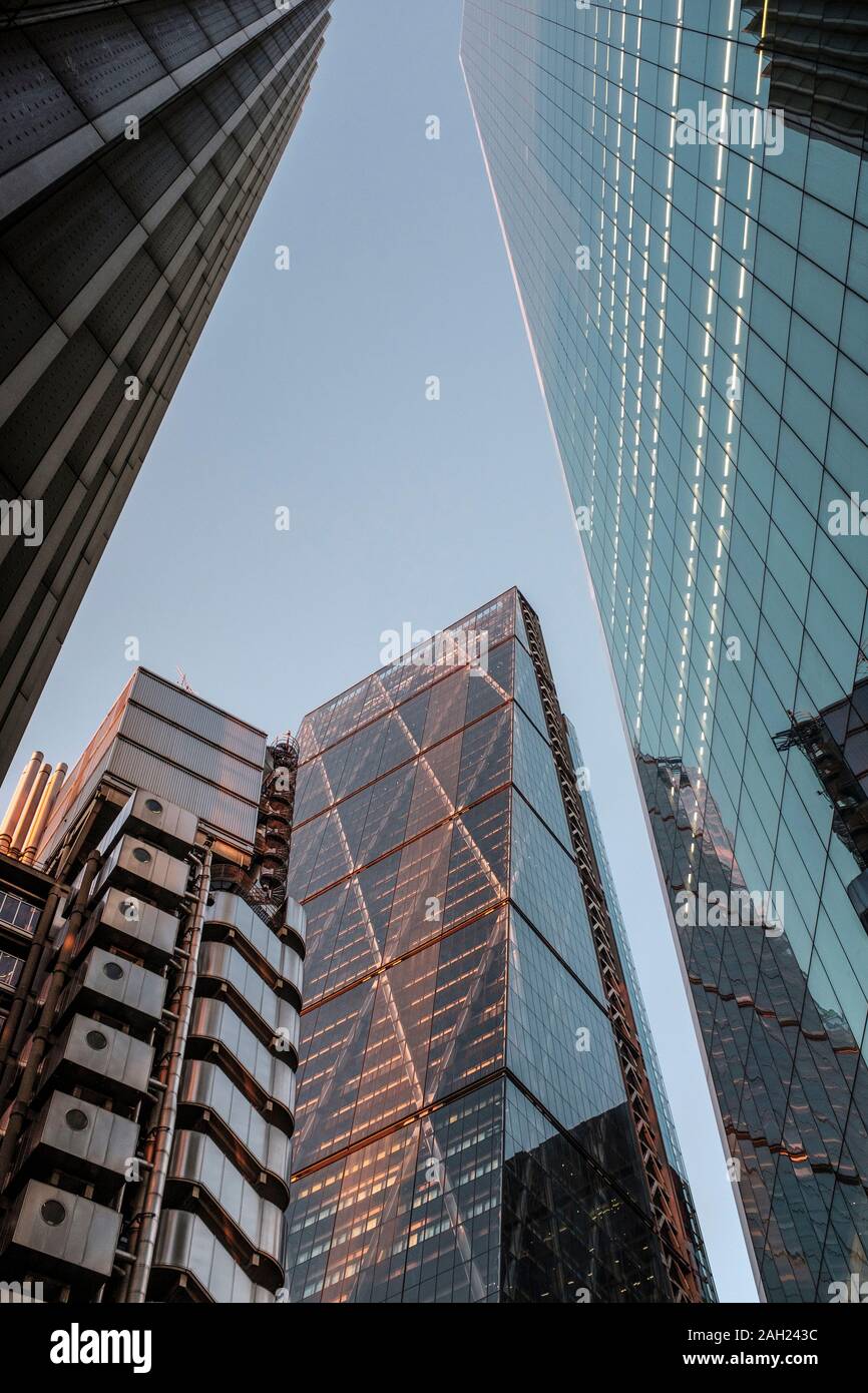 Grattacieli su Lime Street nel centro di Londra Foto Stock