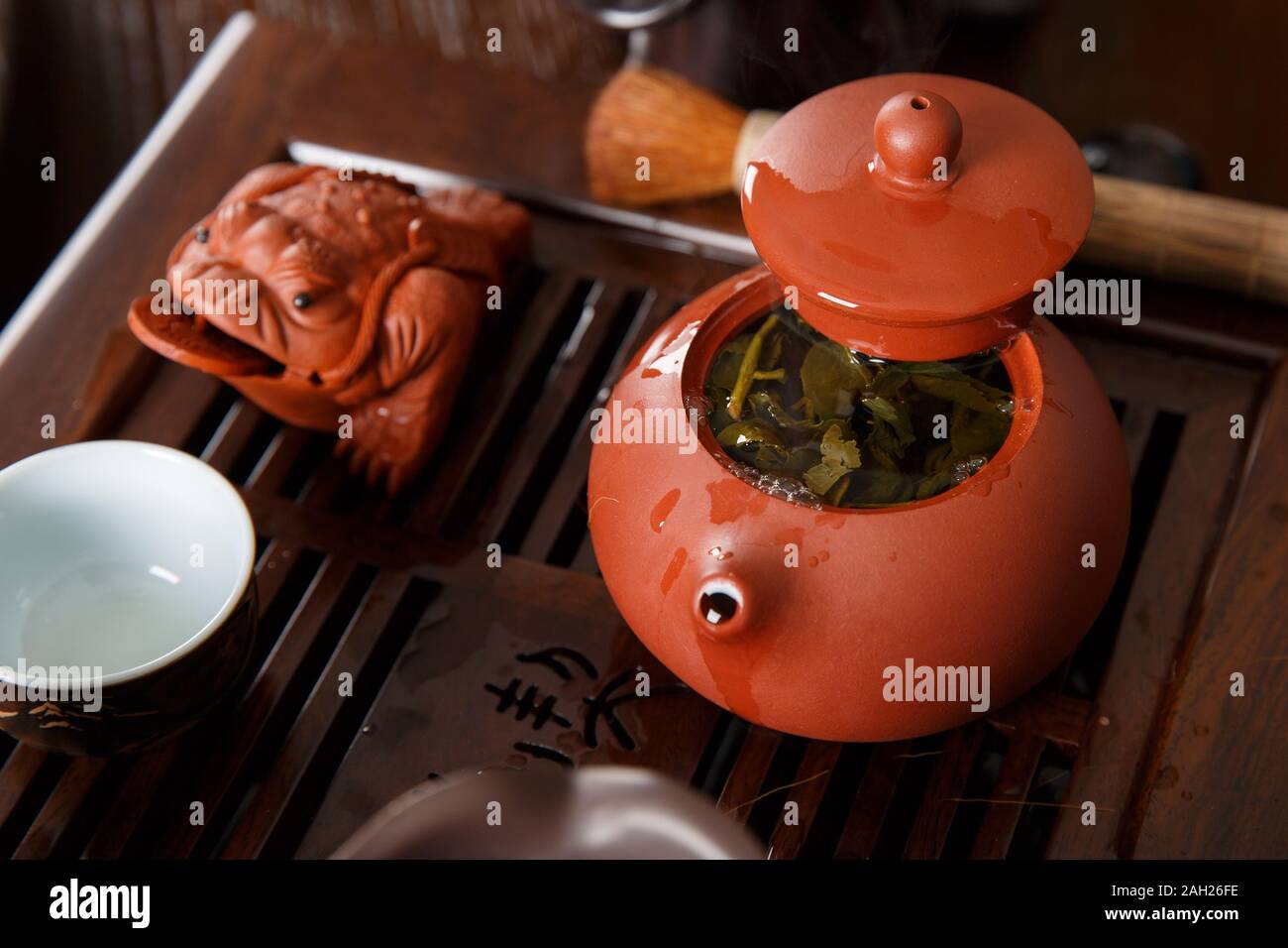 Cerimonia del tè cinese Foto Stock