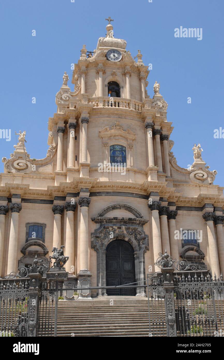 Italia Sicilia Ragusa , 03 luglio 2007: Il Duomo di San Giorgio Foto Stock