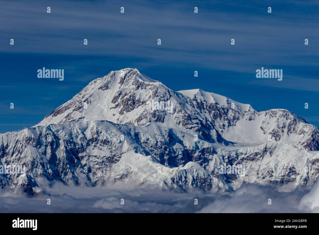 La montagna più alta nel Nord America, Denali, precedentemente noto come Mt. McKinley. Foto Stock
