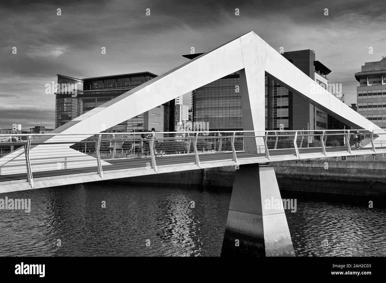 Ponte di Tradeston, Glasgow, Scotland, Regno Unito Foto Stock