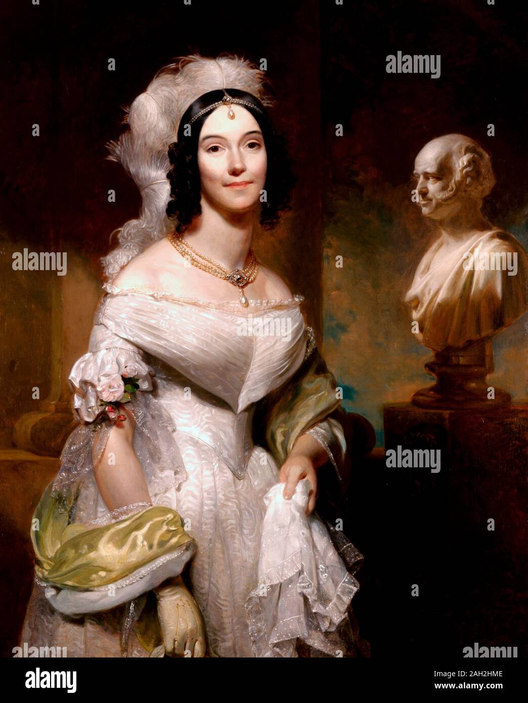 Sarah Angelica Van Buren (née Singleton; 13 Febbraio 1818 - 29 dicembre 1877), era la figlia-in-legge dell'ottavo Presidente degli Stati Uniti Martin Van Buren. È stata sposata al presidente il figlio di Abramo Van Buren. Ella ha assunto la carica di First Lady perché il presidente la moglie Hannah Van Buren, morì 17 anni prima ed egli rimase unwed per tutto il resto della sua vita. Anche se lei non è mai stata sposata a un presidente, lei è la più giovane donna mai di agire come la Casa Bianca hostess. Henry Inman, circa 1842 Foto Stock