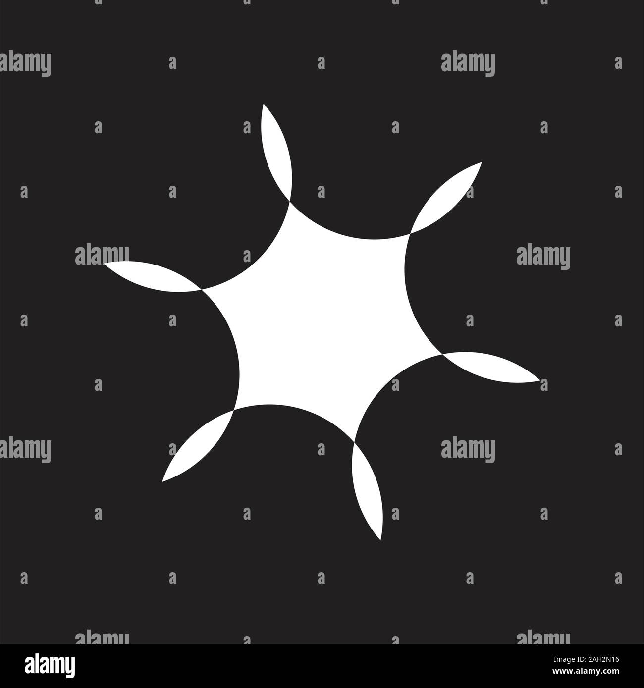 Star swirl logo geometrico vettore Illustrazione Vettoriale