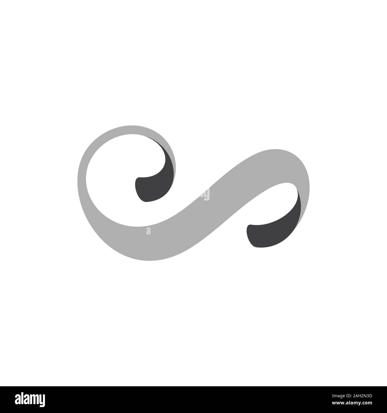 3d curve a nastro flusso logo astratto vettore Illustrazione Vettoriale