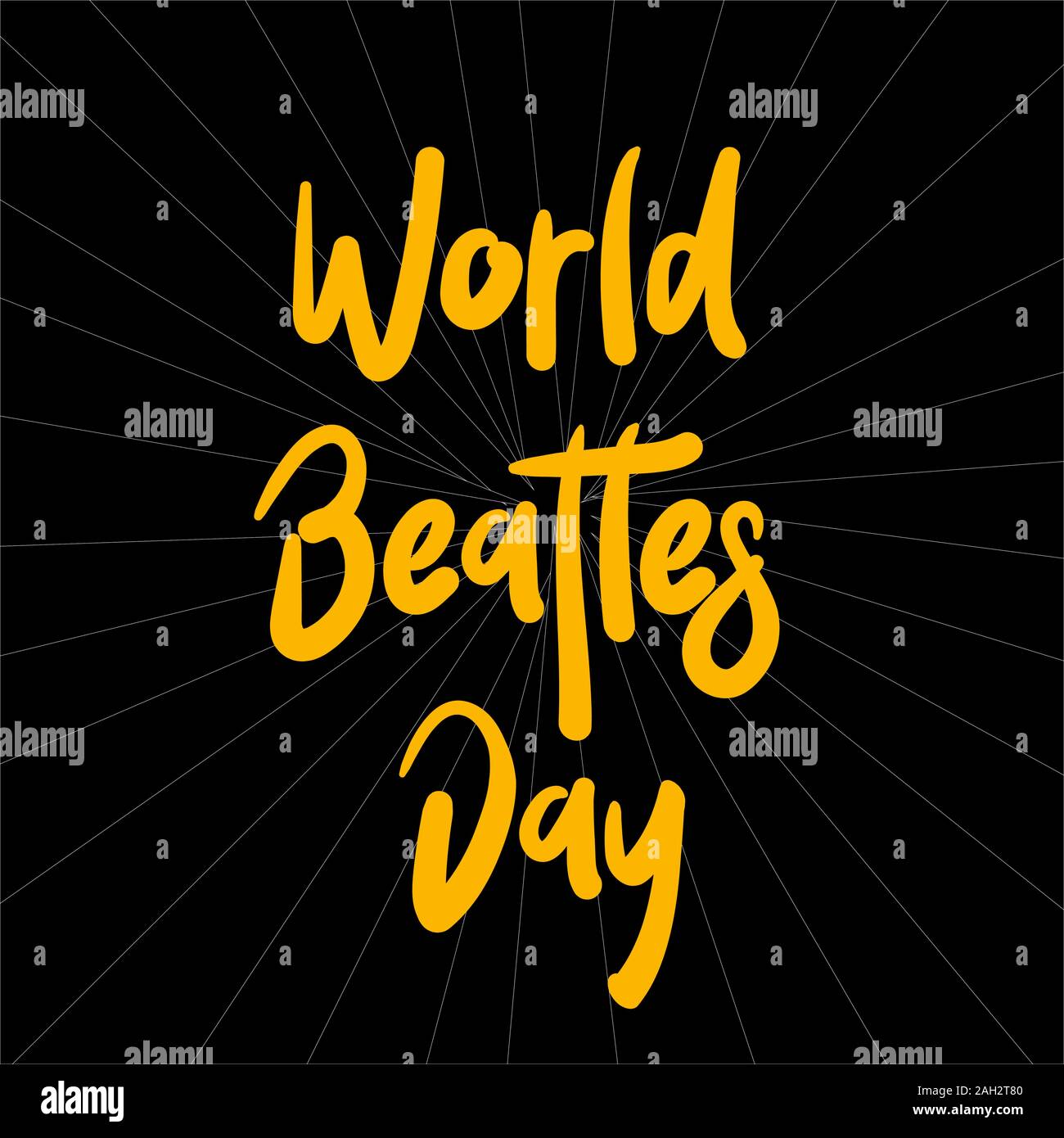 Beatles" festa di compleanno, John Lennon e Paul McCartney, George Garrison, Stuart Sutcliff, Pet, Migliori Poster per la Giornata dei Beatles. Chitarra. La musica rock. Illustrazione Vettoriale