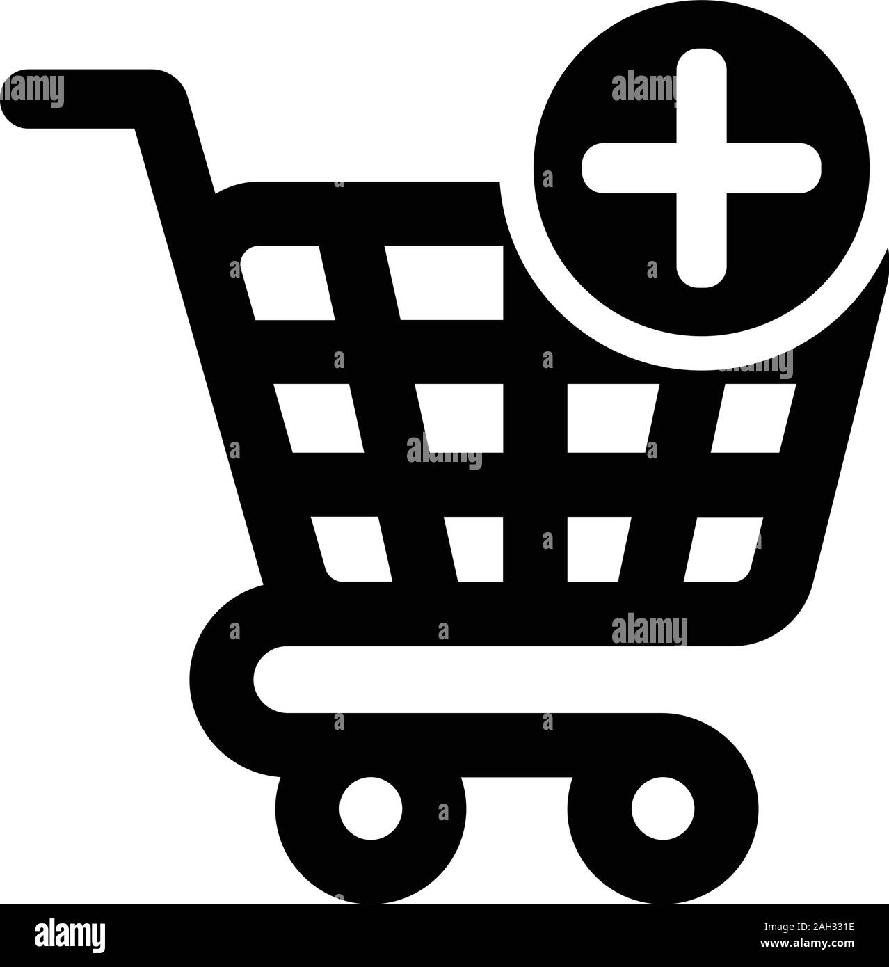 Aggiungi al carrello icona, aggiunta di carrello Illustrazione Vettoriale