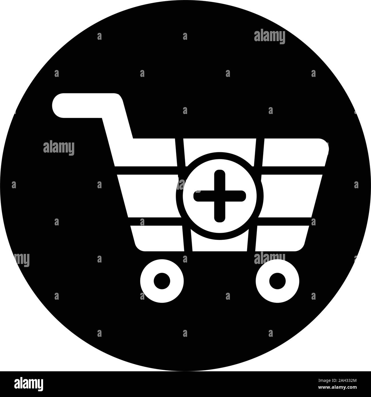 Aggiungi al carrello icona, aggiunta di carrello Illustrazione Vettoriale