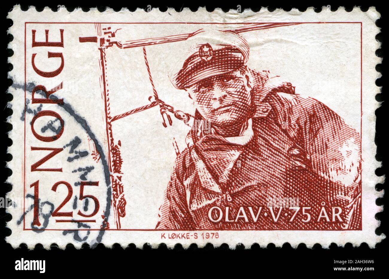 Il Re Olav V Foto Stock