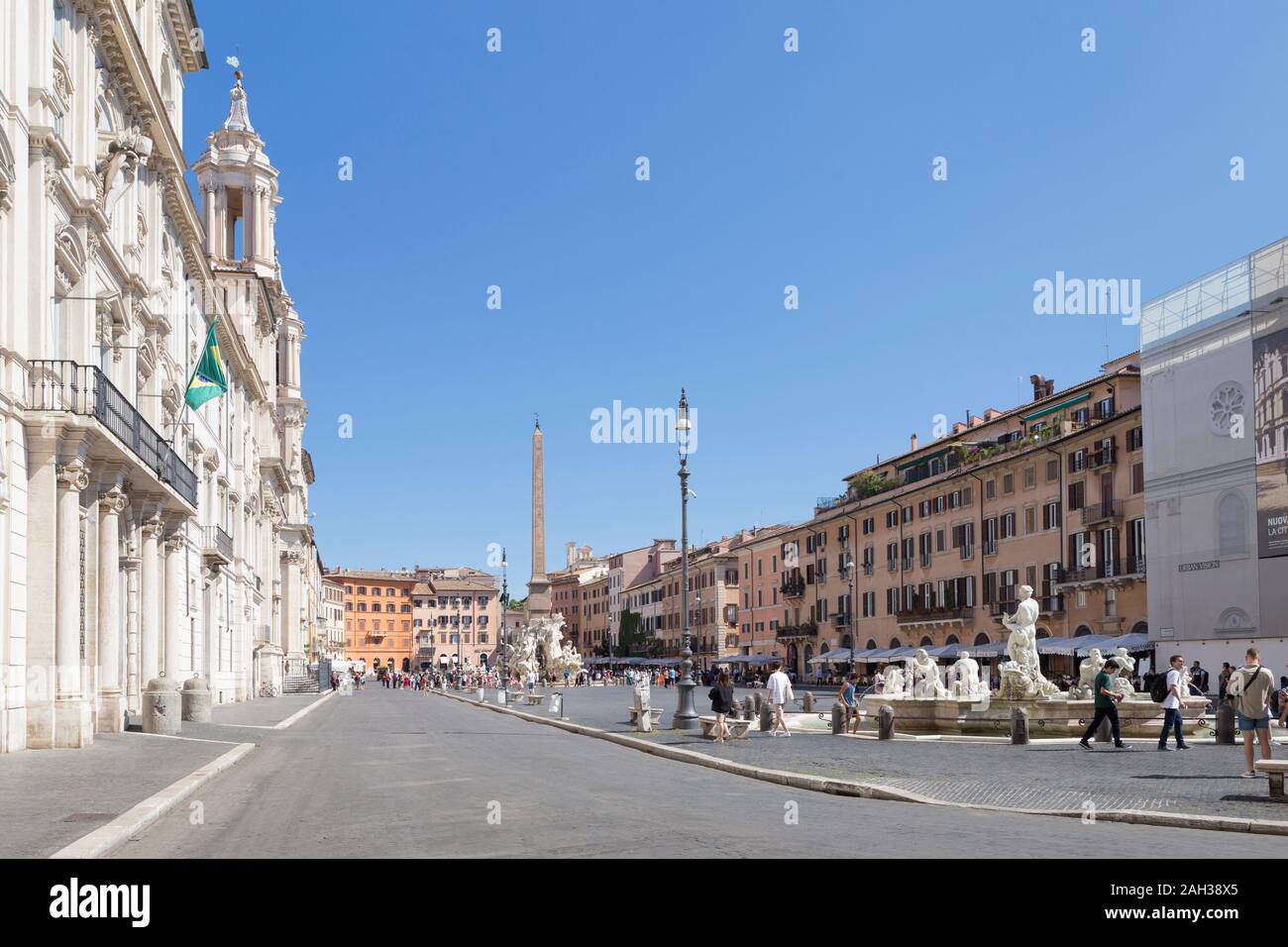 Piazza Navona in autunno, Roma, Italia Foto Stock
