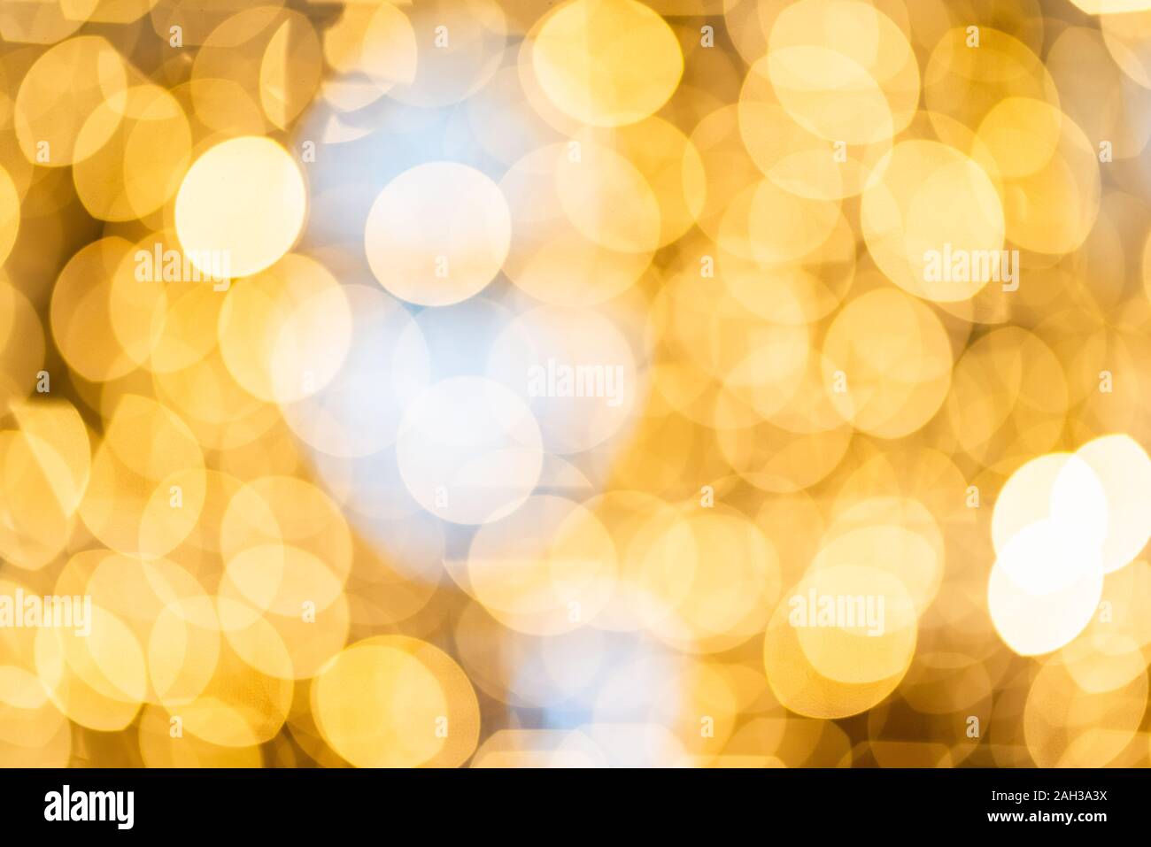 Giallo blured luci nella notte Foto Stock