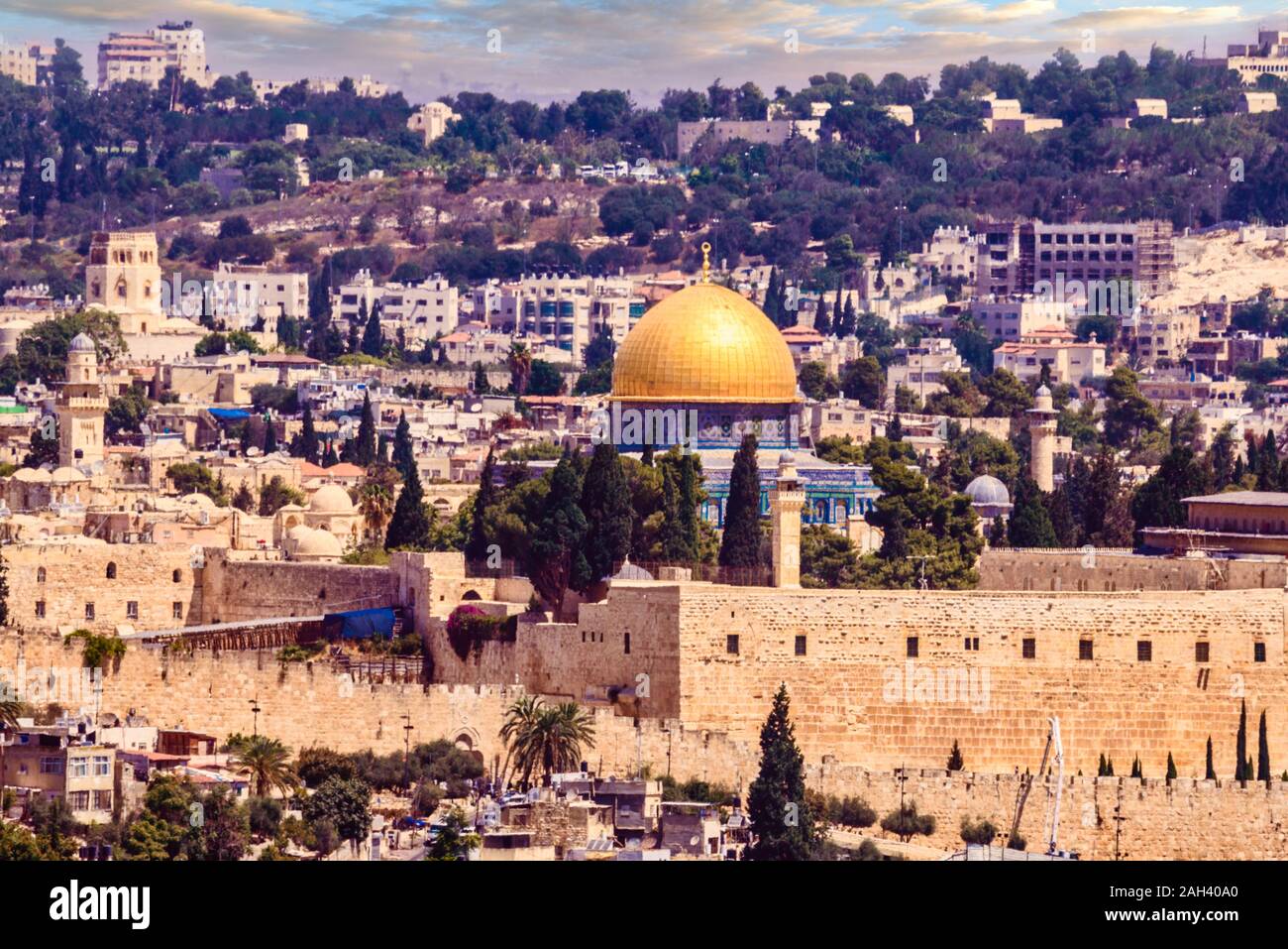 La Cupola della roccia a Gerusalemme, Israele Foto Stock