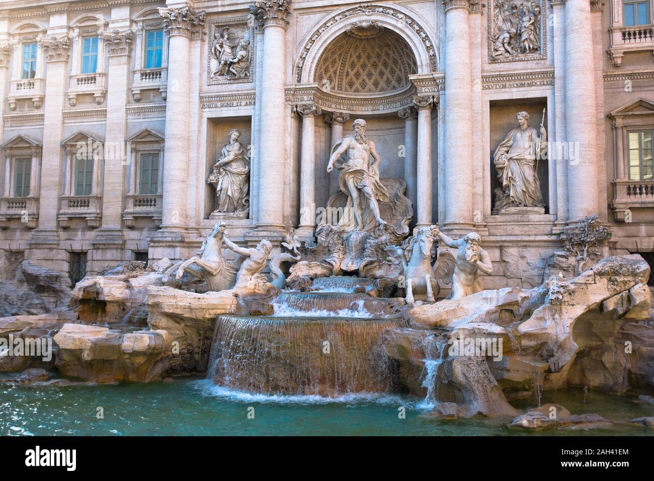 Italia, Roma Fontana di Trevi Foto Stock
