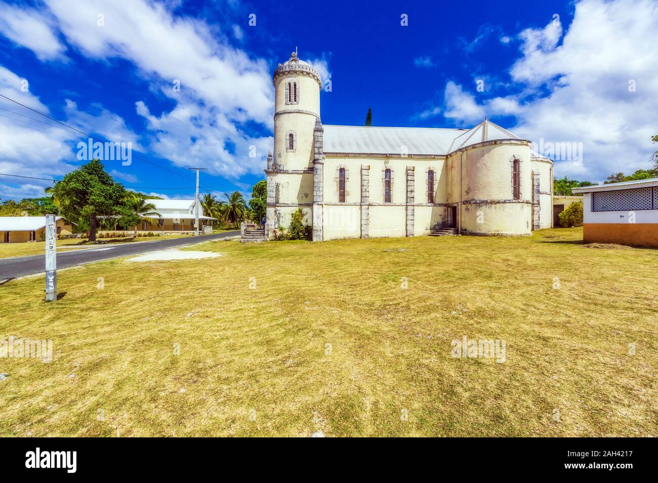 Nuova Caledonia, Lifou, Quanono Chiesa Foto Stock