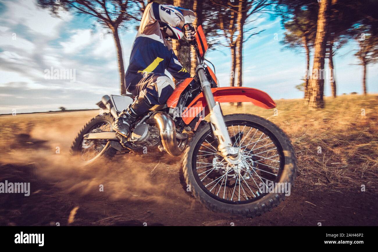 Driver di Motocross Foto Stock