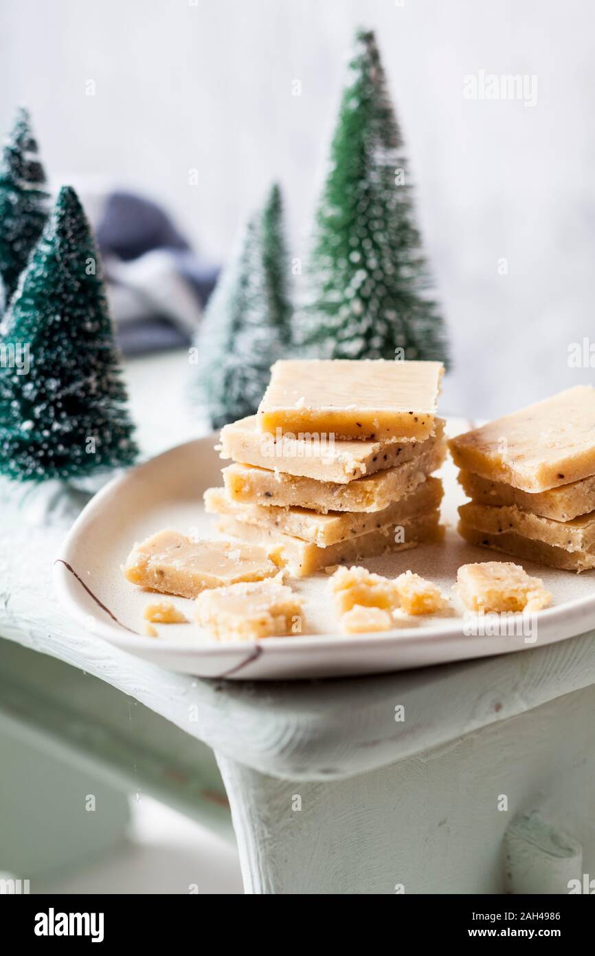 Il vassoio del Natale fudge Foto Stock