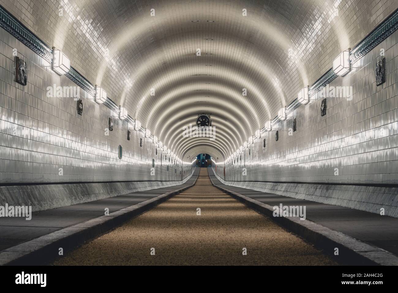 Germania, Amburgo, vecchio tunnel Elba Foto Stock