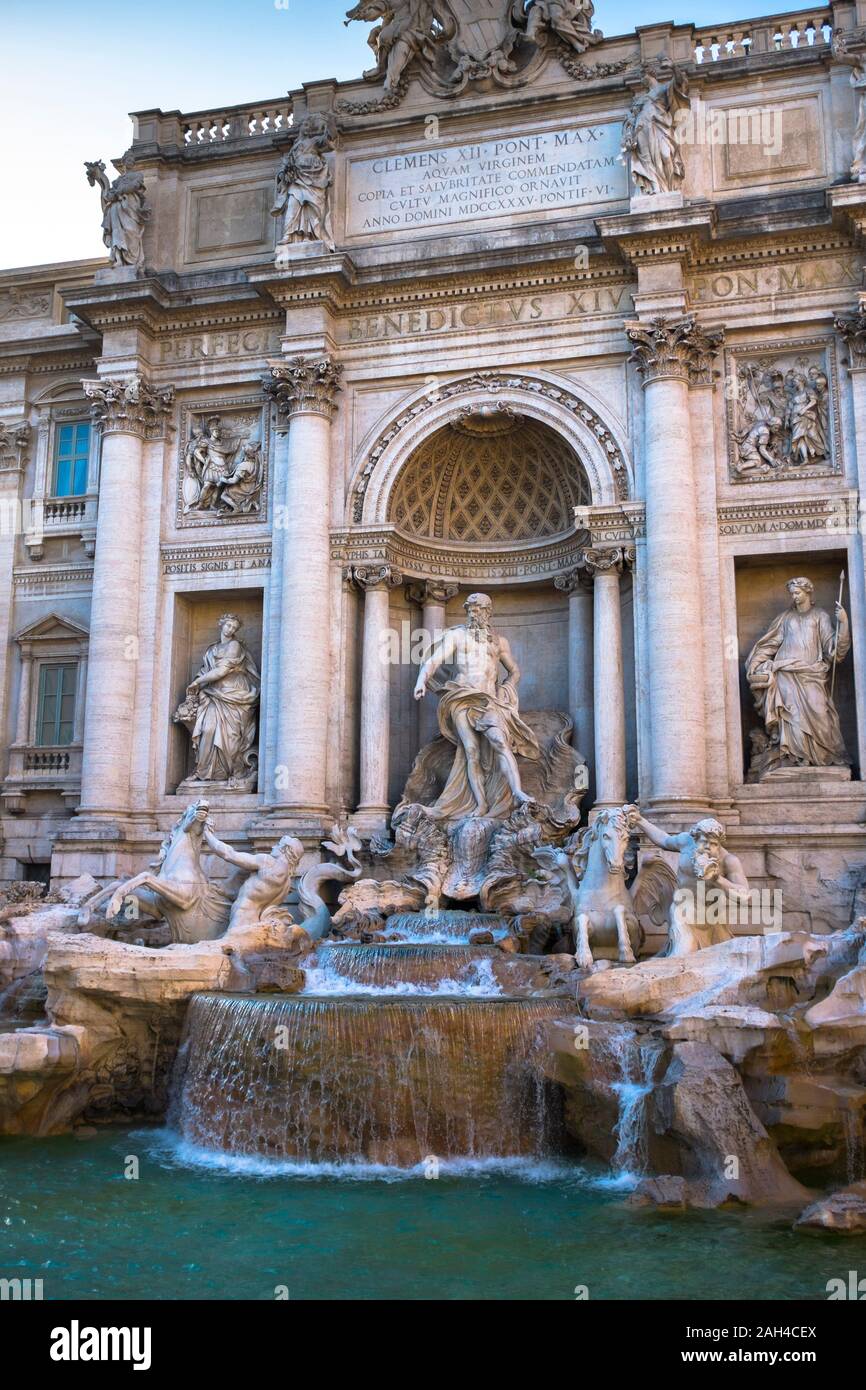 Italia, Roma Fontana di Trevi Foto Stock