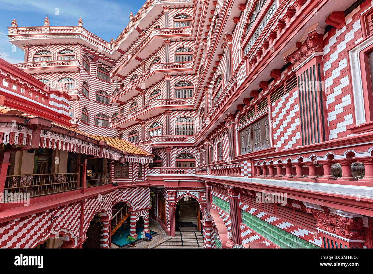 Vista sulla Moschea Rossa in Colombo, Sri Lanka. Foto Stock
