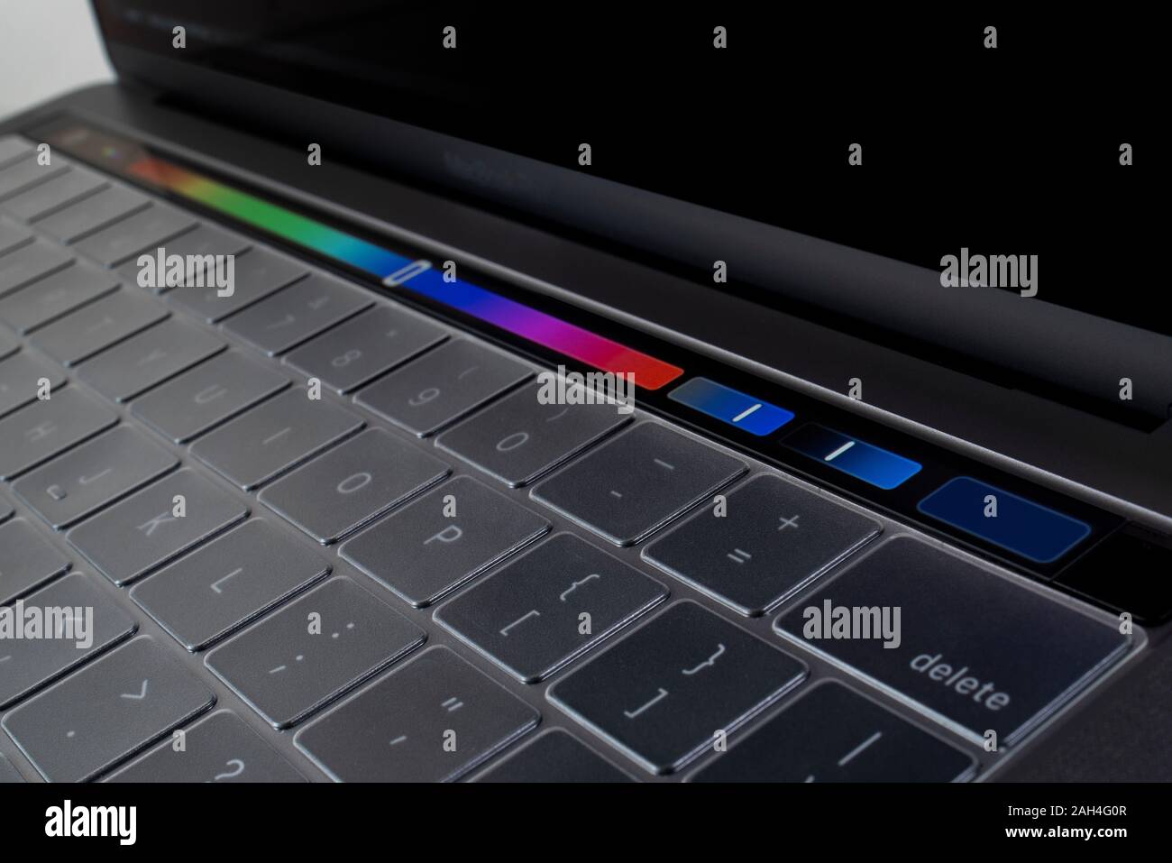 Computer portatile Touch Bar Foto Stock