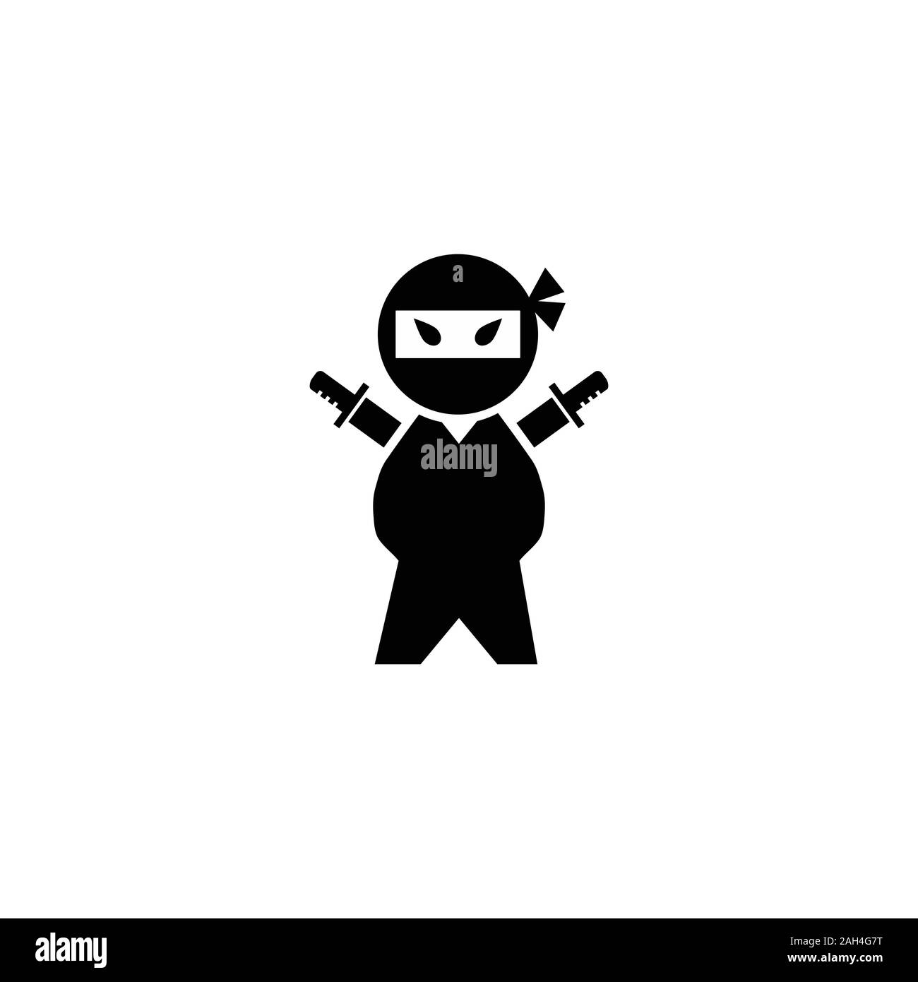 Ninja sfondo cartoon Illustrazione Vettoriale