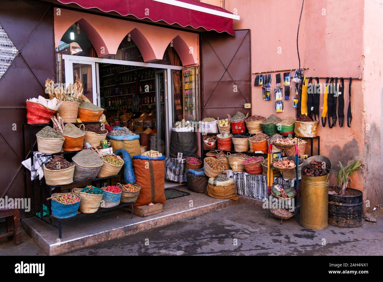 Un negozio di Marrakech Foto Stock