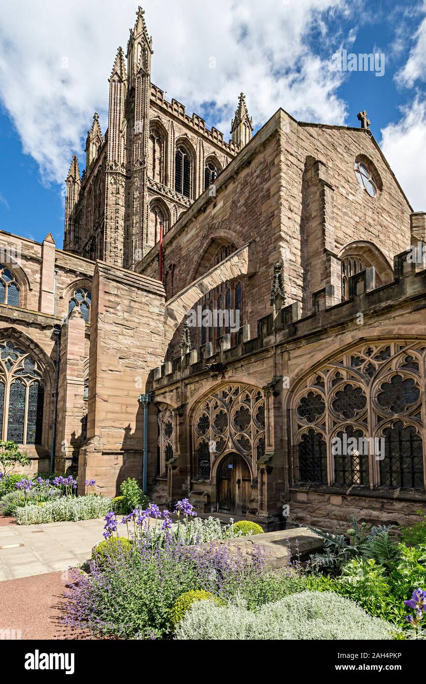 Cattedrale di Hereford, Hereford, England, Regno Unito Foto Stock