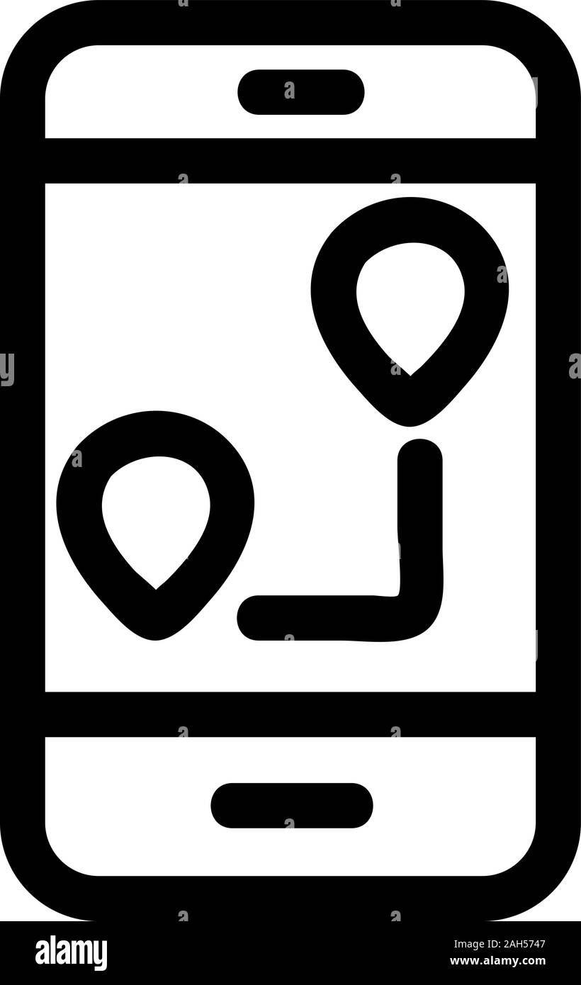 Che stabilisce il percorso del vettore icona. Isolate il simbolo di contorno illustrazione Illustrazione Vettoriale