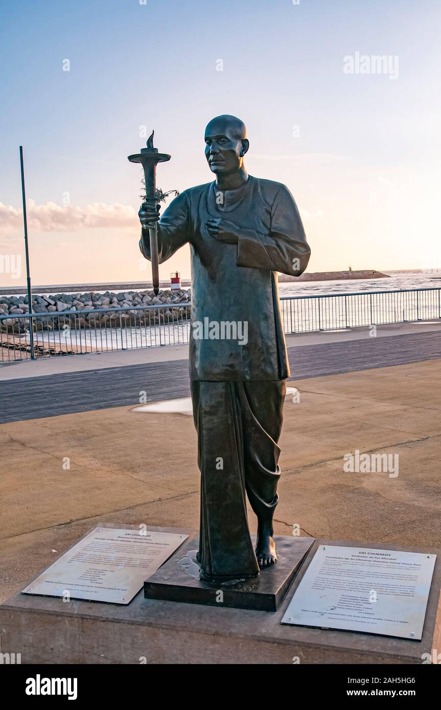 Sri Chinmoy monumento, Figueira da Foz, Portogallo Foto Stock