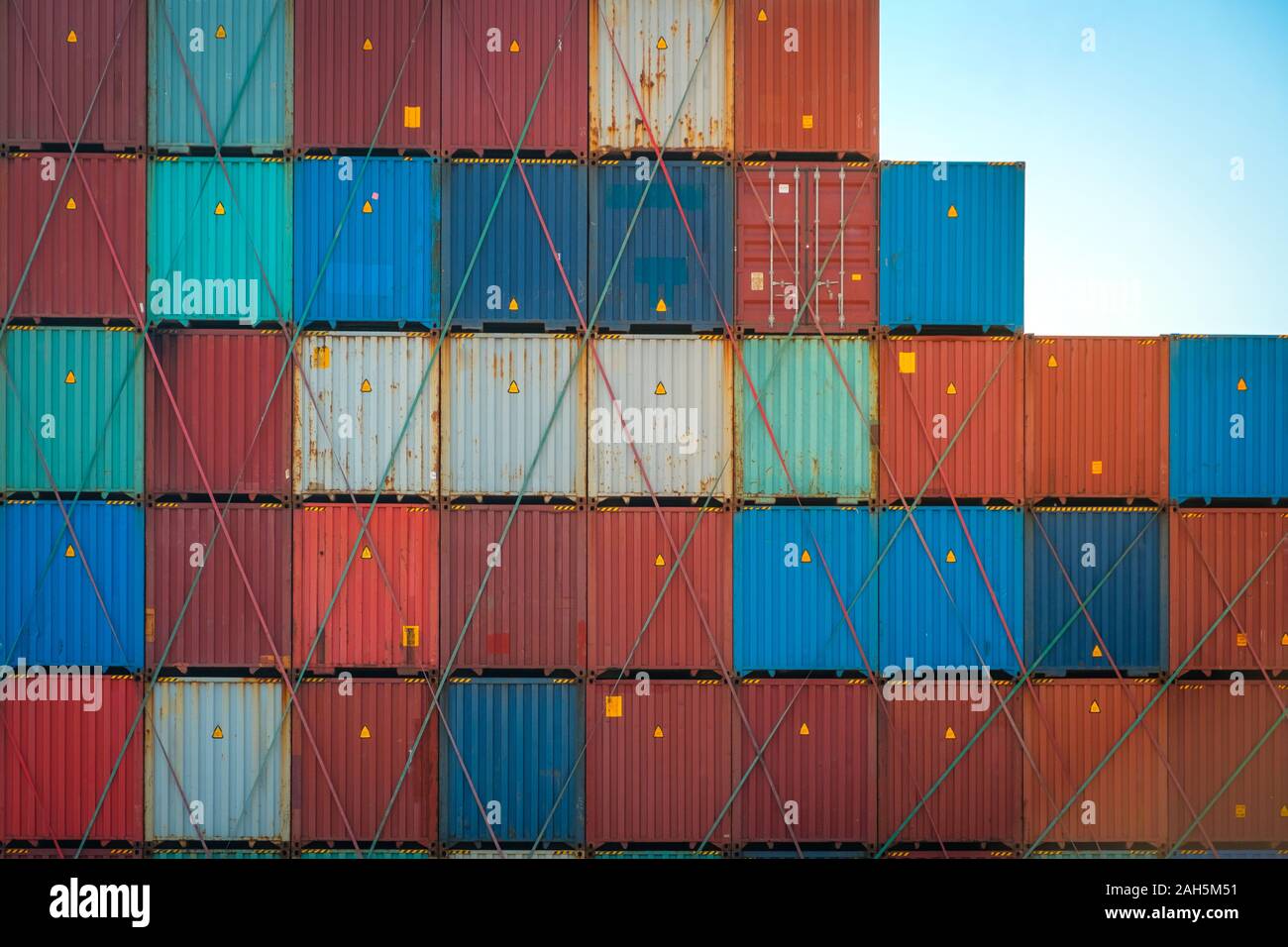 Contenitore di spedizione , Logistica / importazione, il concetto di esportazione Foto Stock