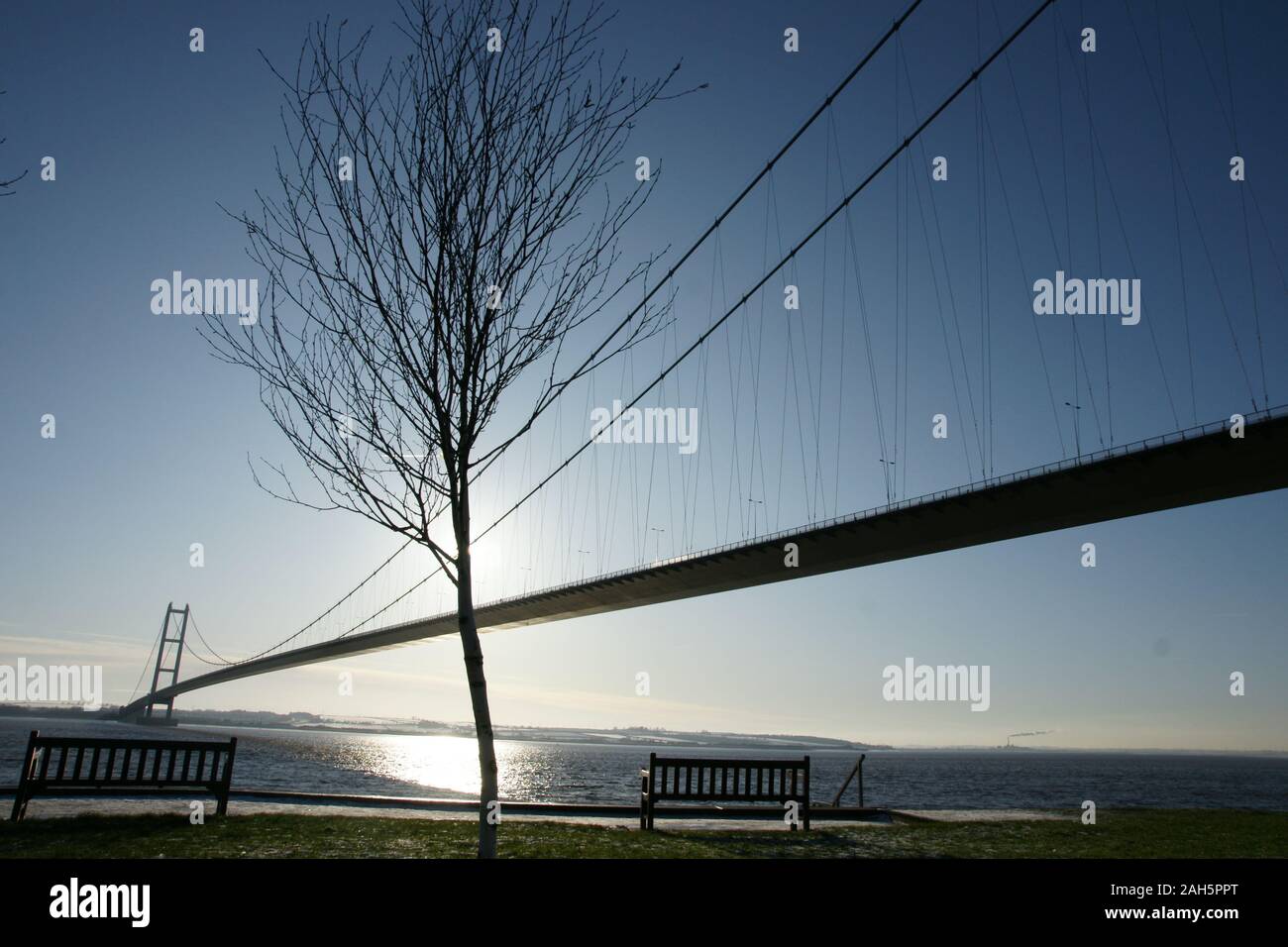 Humber Bridge, Yorkshire Foto Stock